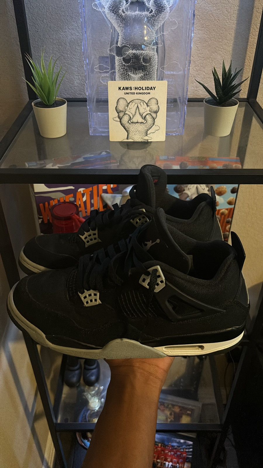 Jordan Brand Jordan 4 Black Canvas Size US 11.5 / EU 44-45 - 1 Thumbnail