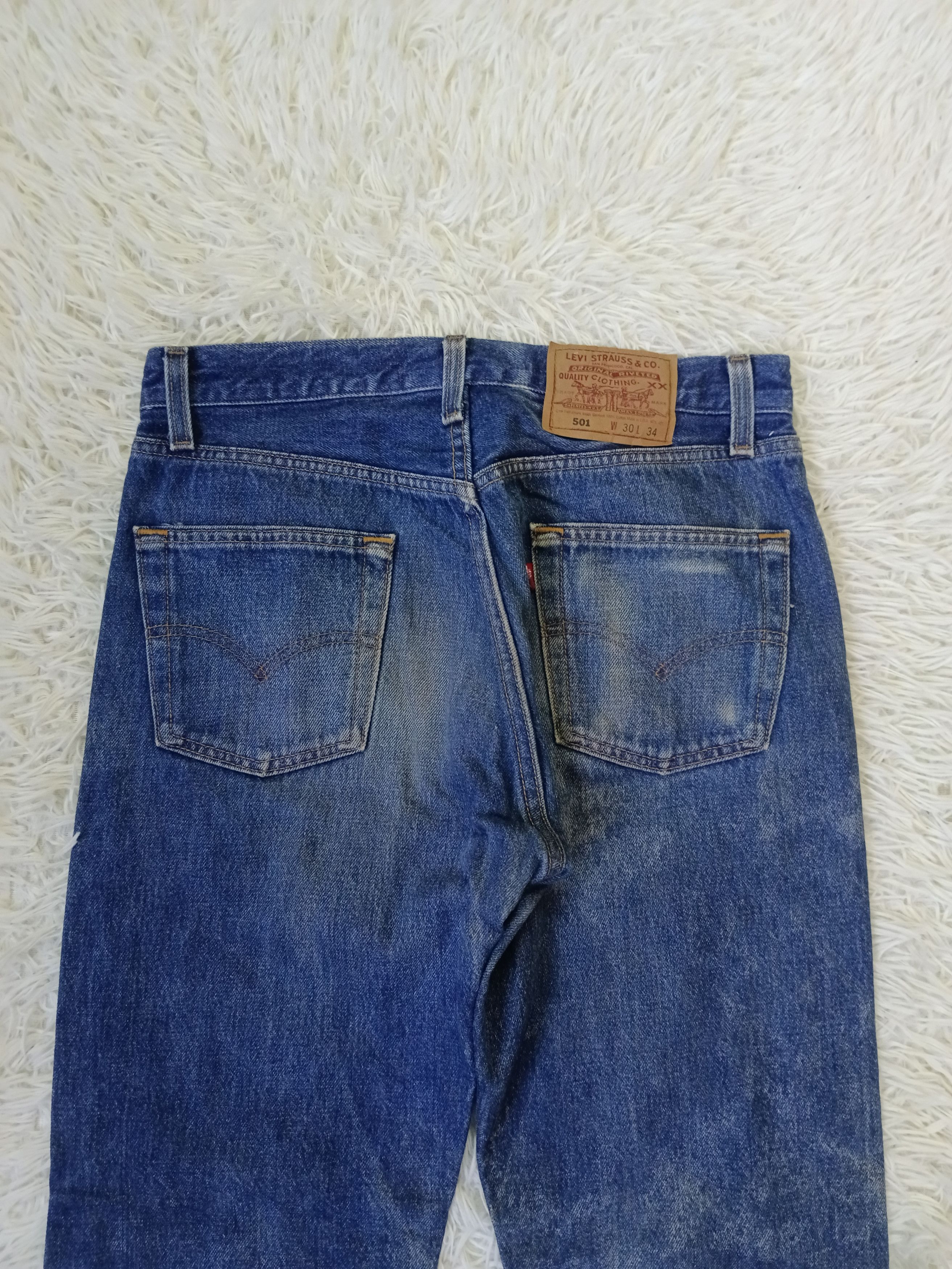 Levi's Vintage Clothing VINTAGE 90s LEVIS 501 DENIM PANTS Size US 29 - 4 Thumbnail