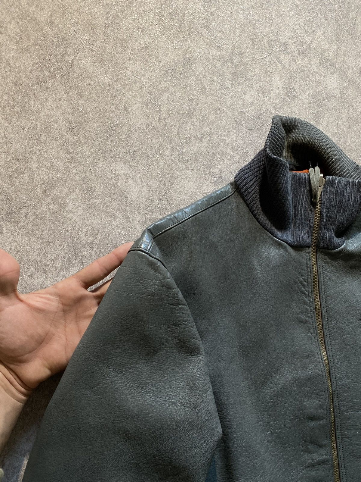 Vintage 1976 Rare Made In Germany Leather Bomber Size US M / EU 48-50 / 2 - 10 Thumbnail