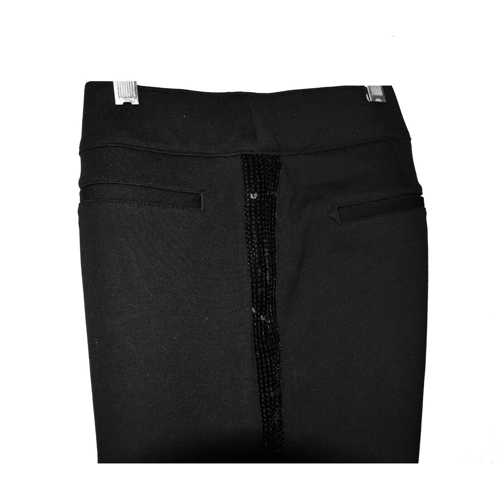 Spanx NEW SPANX Black Stretch Sequin Faux Pockets Petite Pants L Size 30" / US 8 / IT 44 - 4 Thumbnail