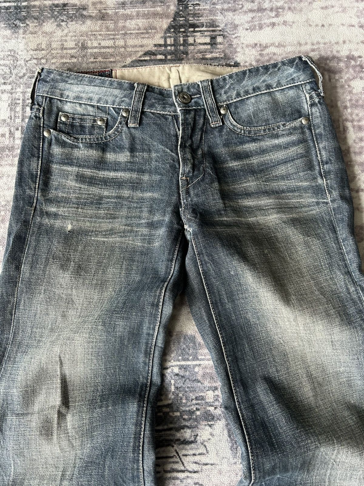 Marithe + Francois Girbaud MFG Flared Washed Jeans Size 27" / US 4 / IT 40 - 4 Thumbnail