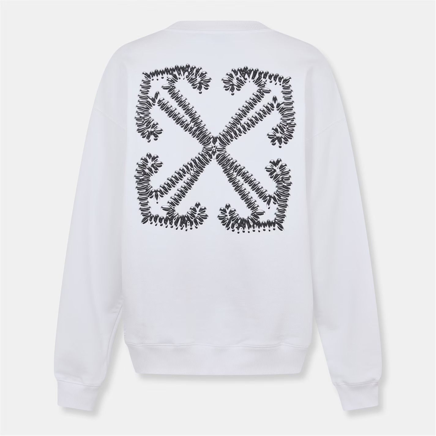 Off-White o1g2r1mq0226 Skate Crew Sweatshirt In White Size US XL / EU 56 / 4 - 2 Thumbnail