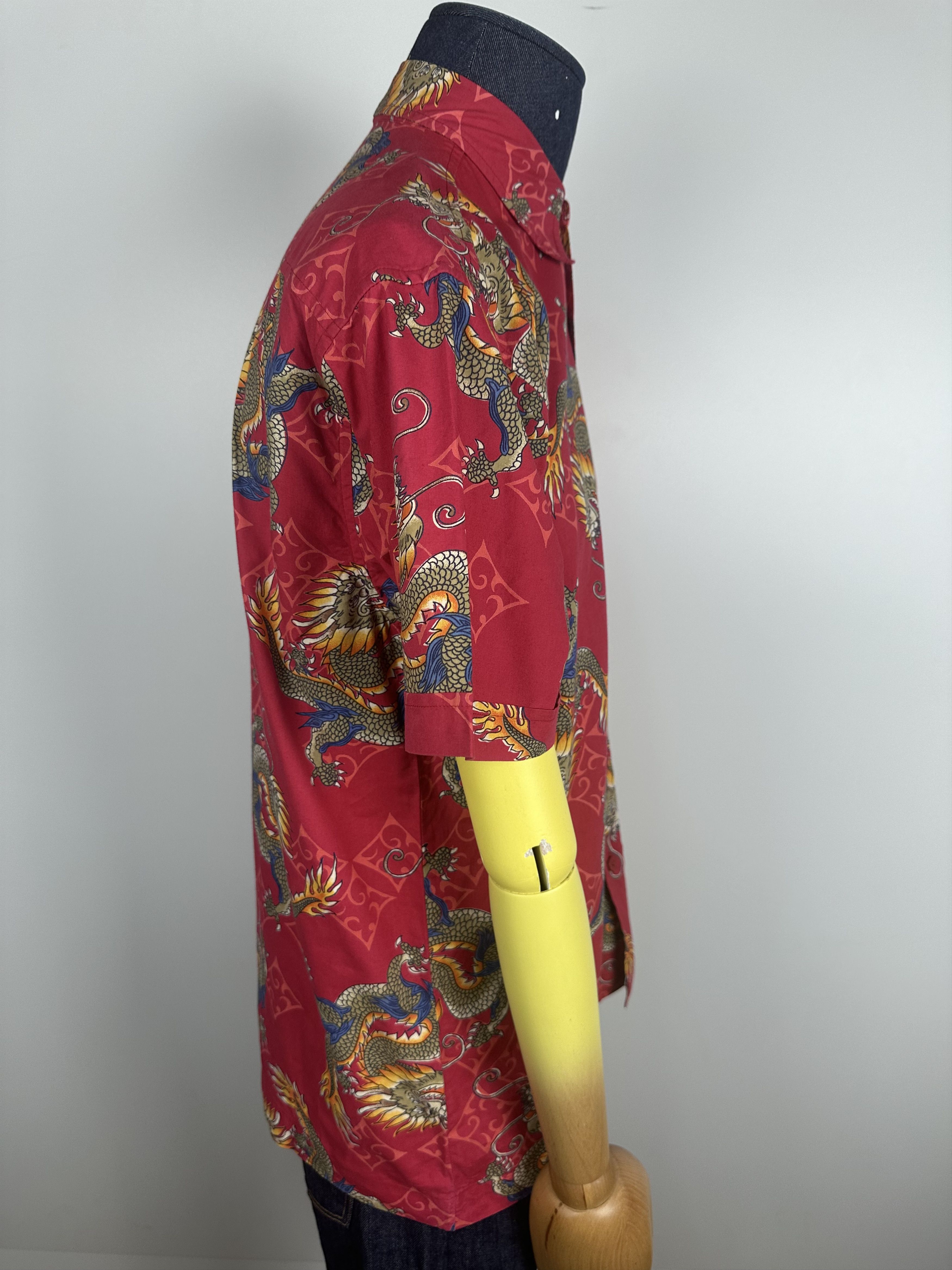 Vintage Dragon Vintage Button down 90s Unisex oversized blouse print Size US M / EU 48-50 / 2 - 7 Thumbnail