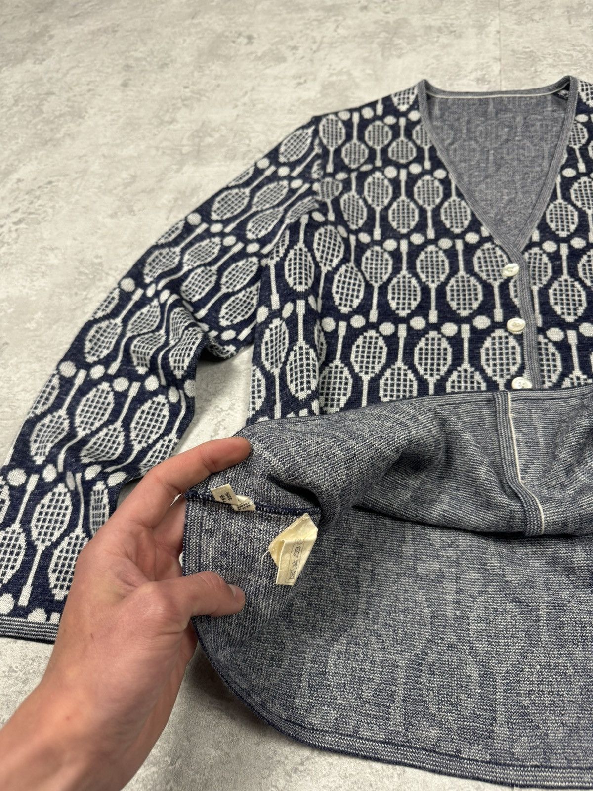Hermes RARE Vintage Hermes Monogram Cradigan Button Up Size M / US 6-8 / IT 42-44 - 12 Thumbnail