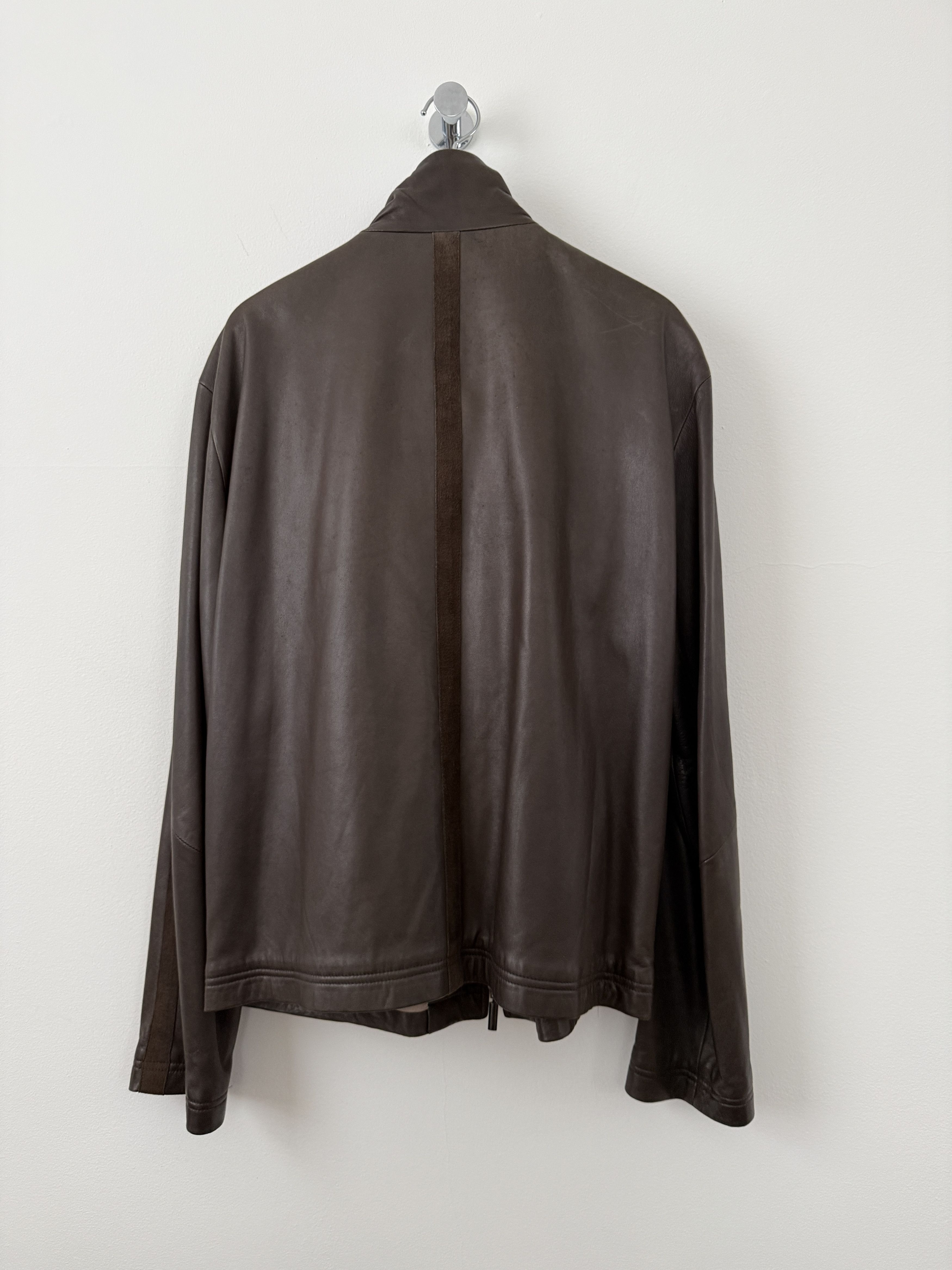 Armani Collezioni Lambskin Leather Zip Up Jacket Size US S / EU 44-46 / 1 - 4 Thumbnail