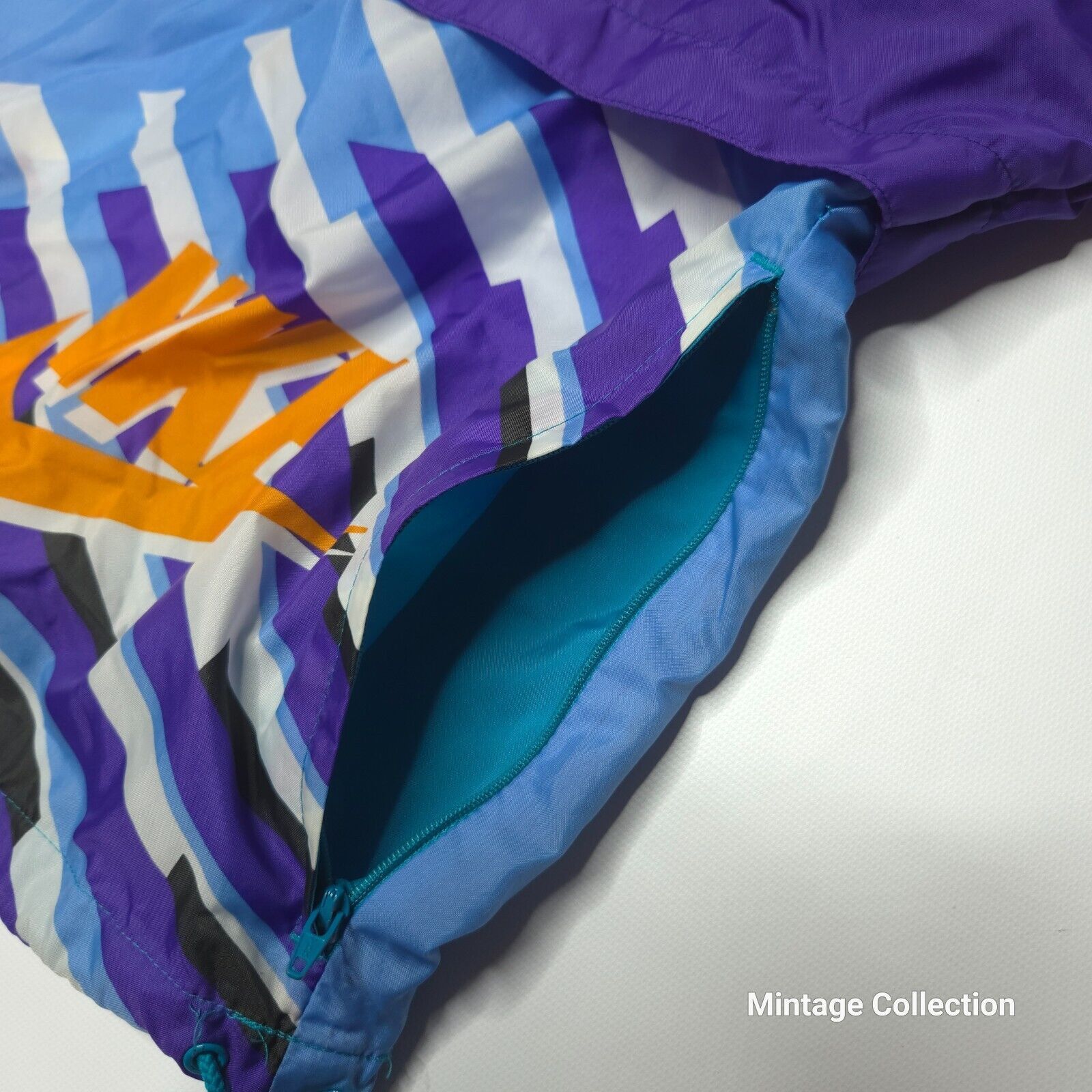 Nike VINTAGE NIKE GRAY TAG PURPLE TEAL 1/2 ZIP NYLON WINDBREAKER Size US S / EU 44-46 / 1 - 8 Thumbnail