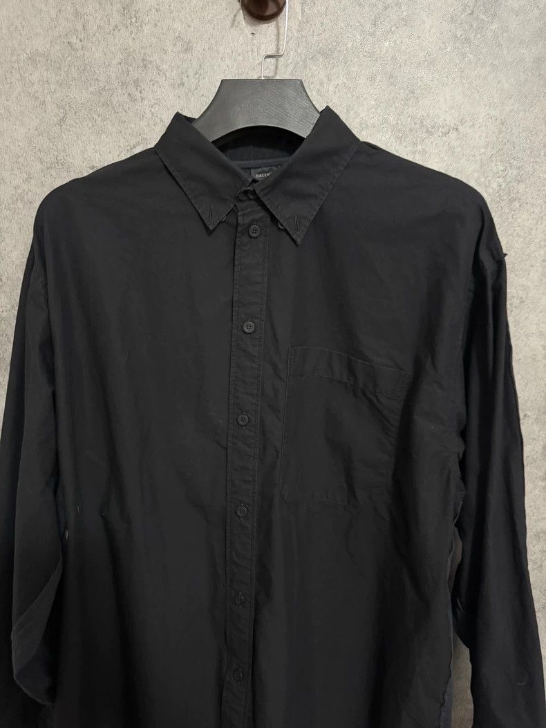 Balenciaga Balenciaga Navy Patchwork Shirt Jacket Coat Size US M / EU 48-50 / 2 - 4 Thumbnail