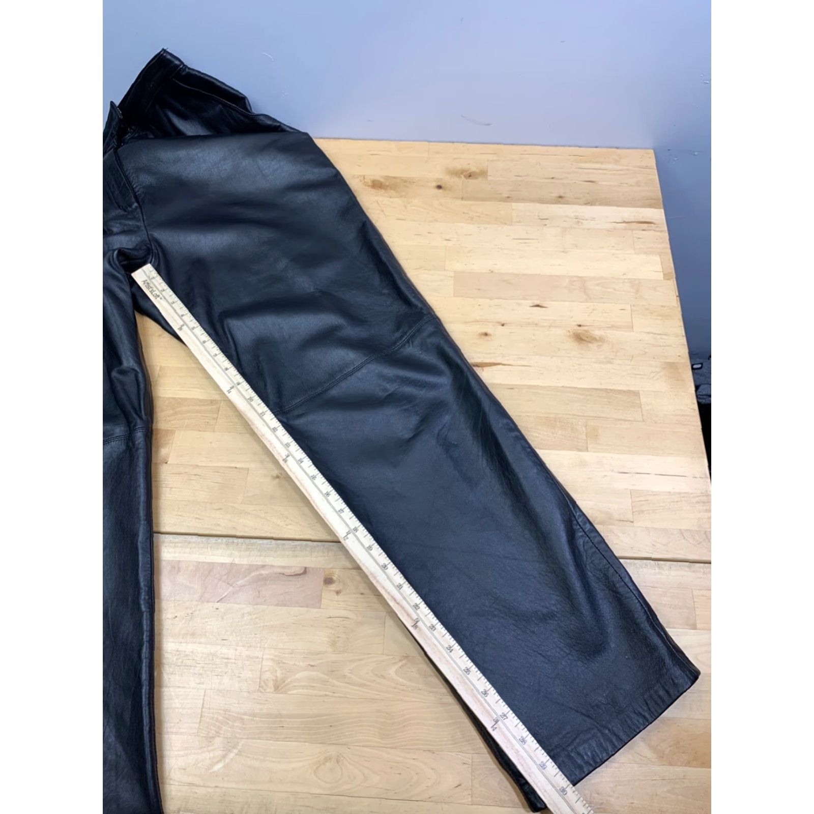 Alfani VINTAGE Alfani Leather Pants Womens 14 Black 30" Inseam Size 36" / US 14 / IT 50 - 7 Thumbnail