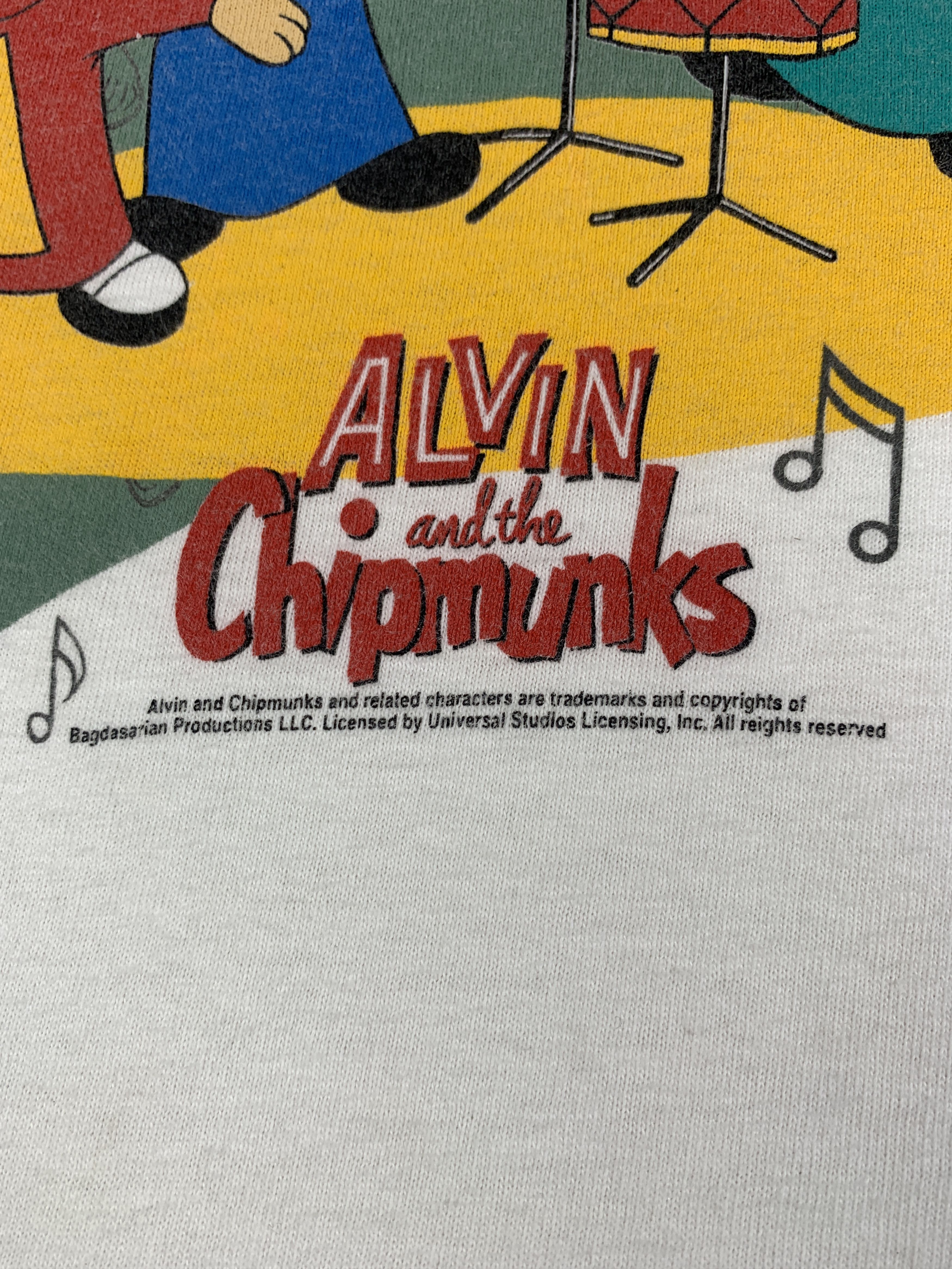 Cartoon Network 1990s Alvin & Chipmunks White Band Baby Tee (M) Size M / US 6-8 / IT 42-44 - 5 Thumbnail