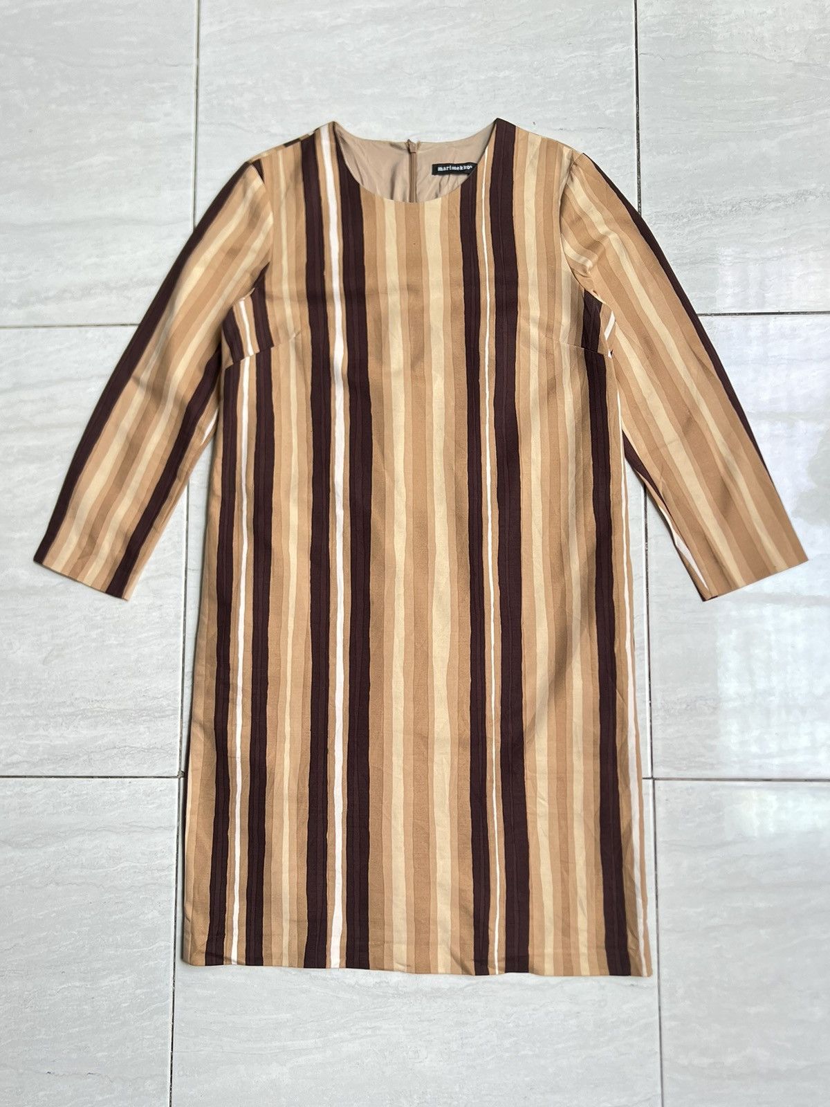Marimekko MARIMEKKO Striped Midi Dress Size XS / US 0-2 / IT 36-38 - 6 Thumbnail