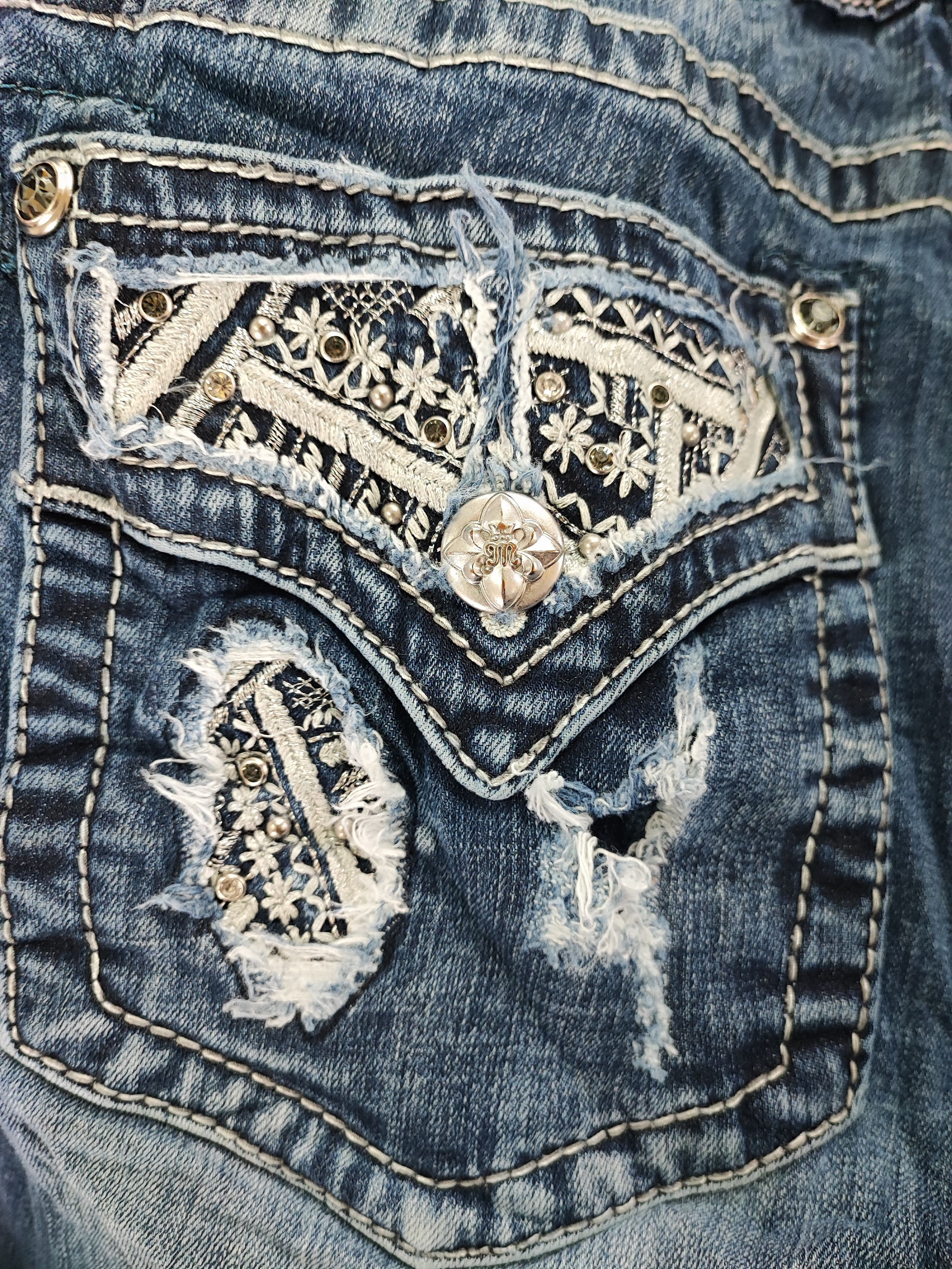 Affliction MISS ME WOMENS DENIM JEANS Size 38" / US 16 / IT 52 - 4 Thumbnail