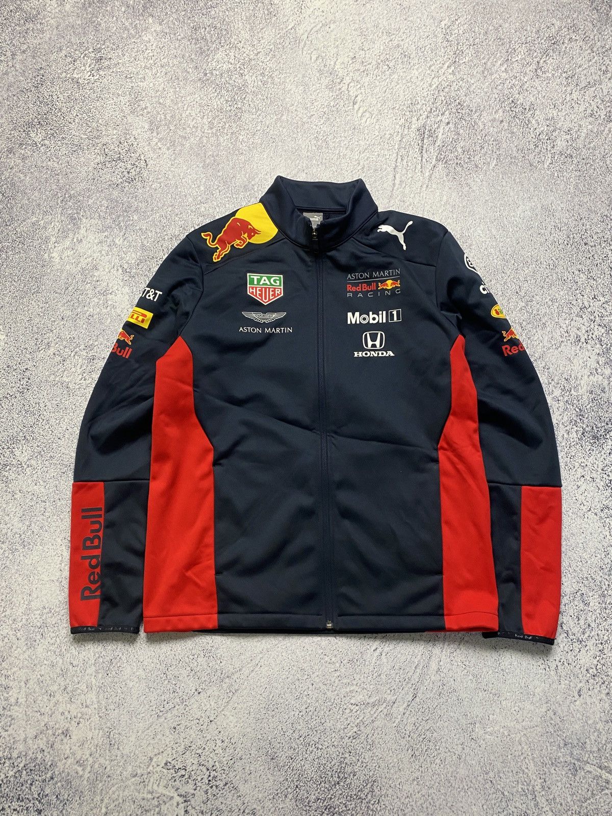 image of Puma Aston Martin Red Bull Racing Hoodie Full Zip F1 Jacket, Men's (Size Medium)