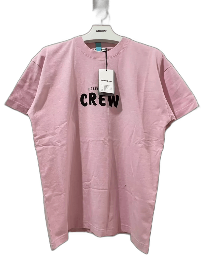 Balenciaga Balenciaga Crew Short Sleeve T-Shirt Pink-yf Size US S / EU 44-46 / 1 - 1 Thumbnail