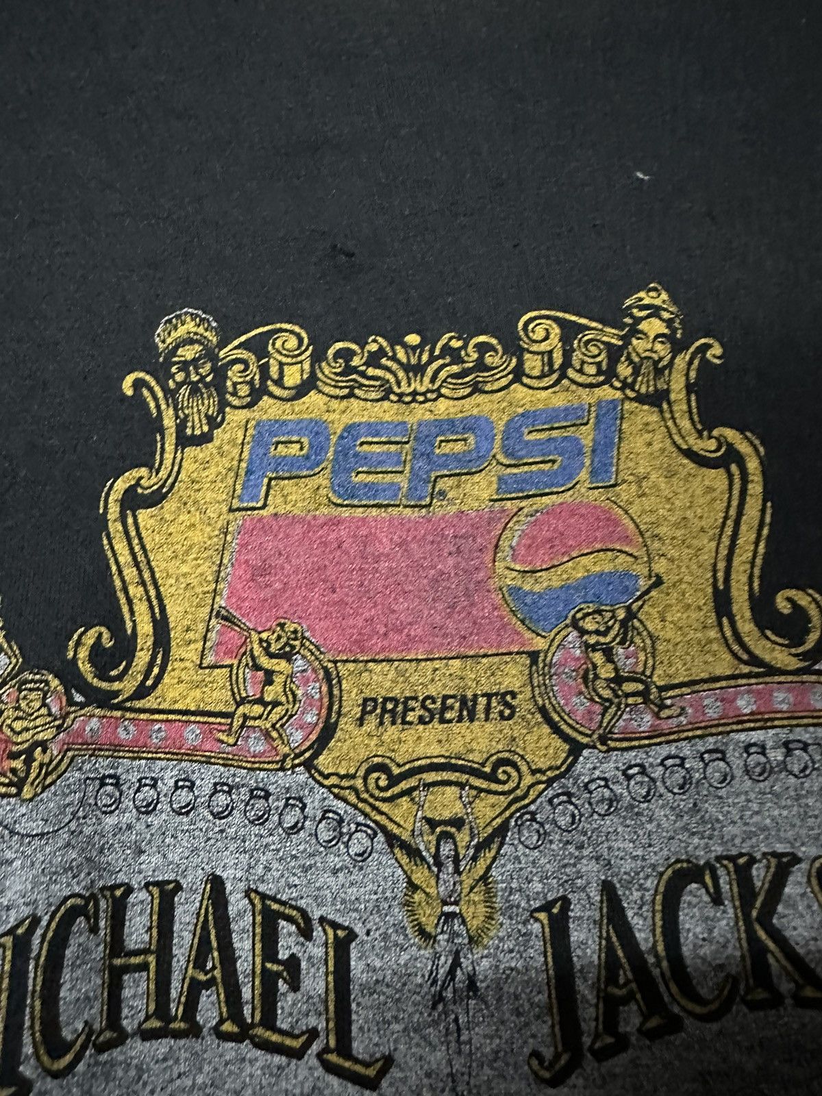 Band Tees Vintage 90s Michael Jackson World Tour Sun Faded Tee Size US L / EU 52-54 / 3 - 6 Thumbnail