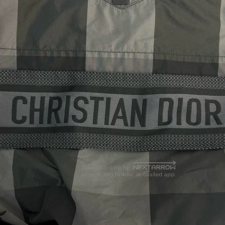 Dior Dior Black and grey plaid embroidered bee nylon jacket Size XS / US 0-2 / IT 36-38 - 8 Thumbnail