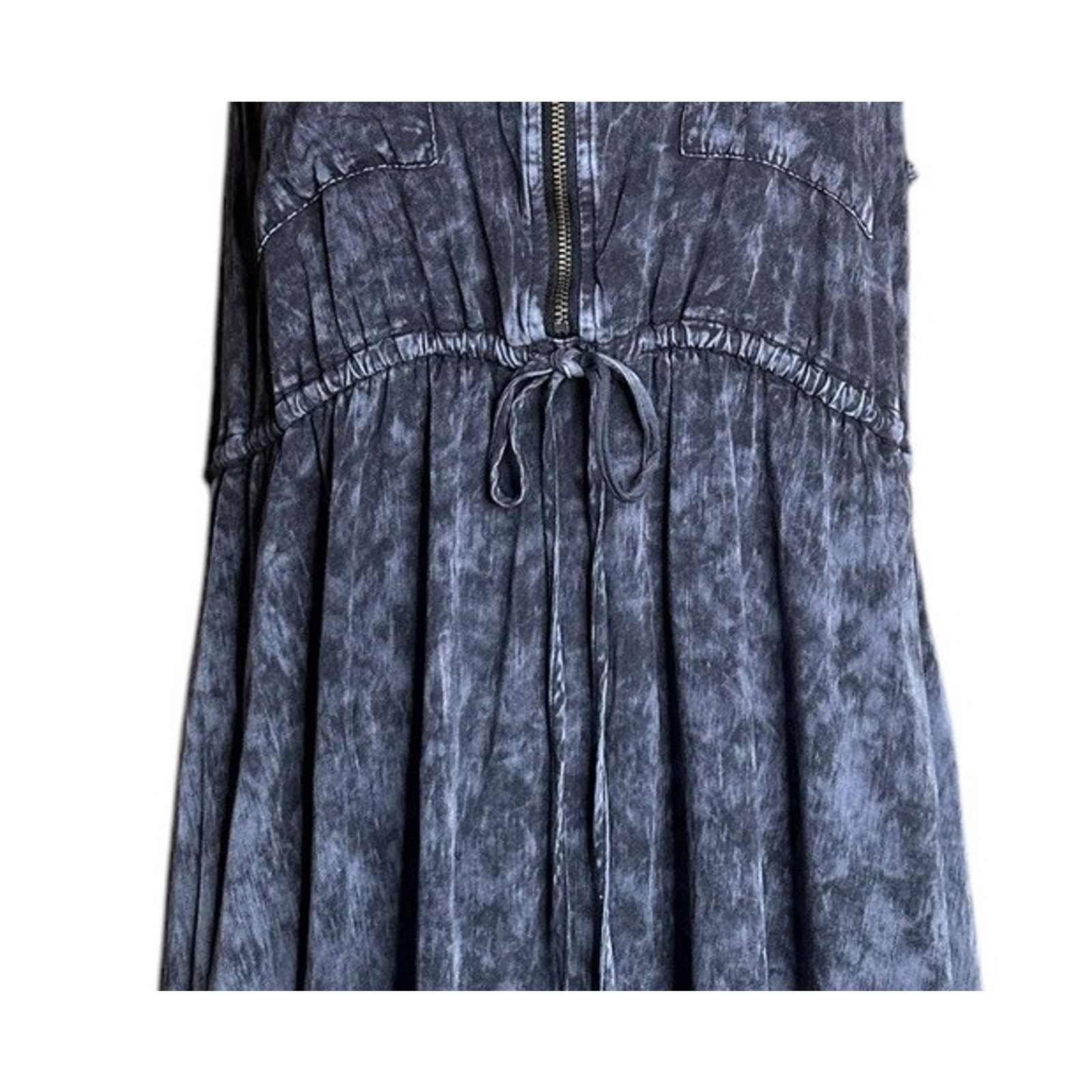 Other Torrid Mini Challis Zip-Front Shirt Dress Acid Wash Black L Size L / US 10 / IT 46 - 3 Thumbnail