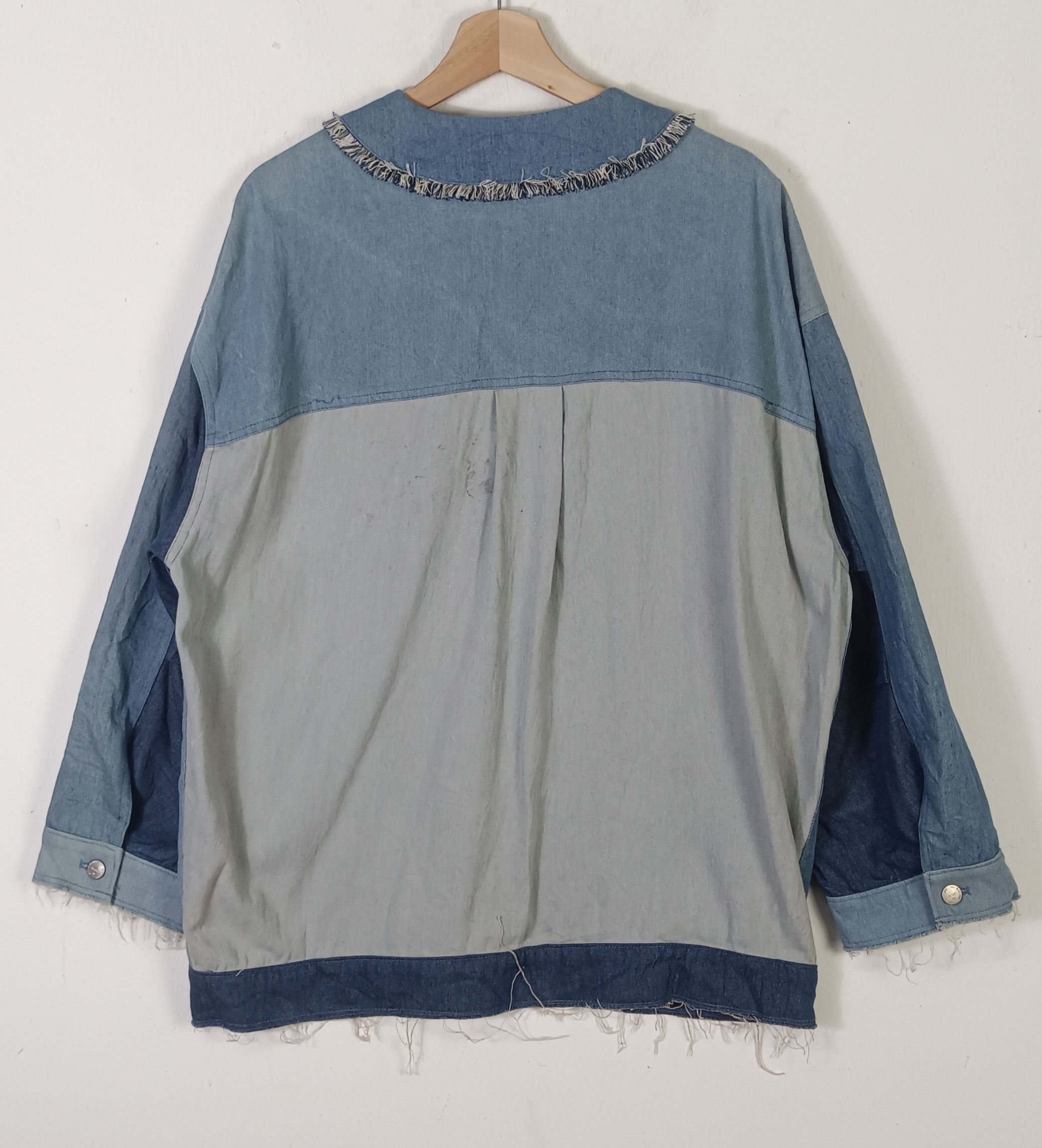 Japanese Brand Rivet & Surge Tsukihugi Pacthwork Denim Jacket Size US XL / EU 56 / 4 - 2 Thumbnail