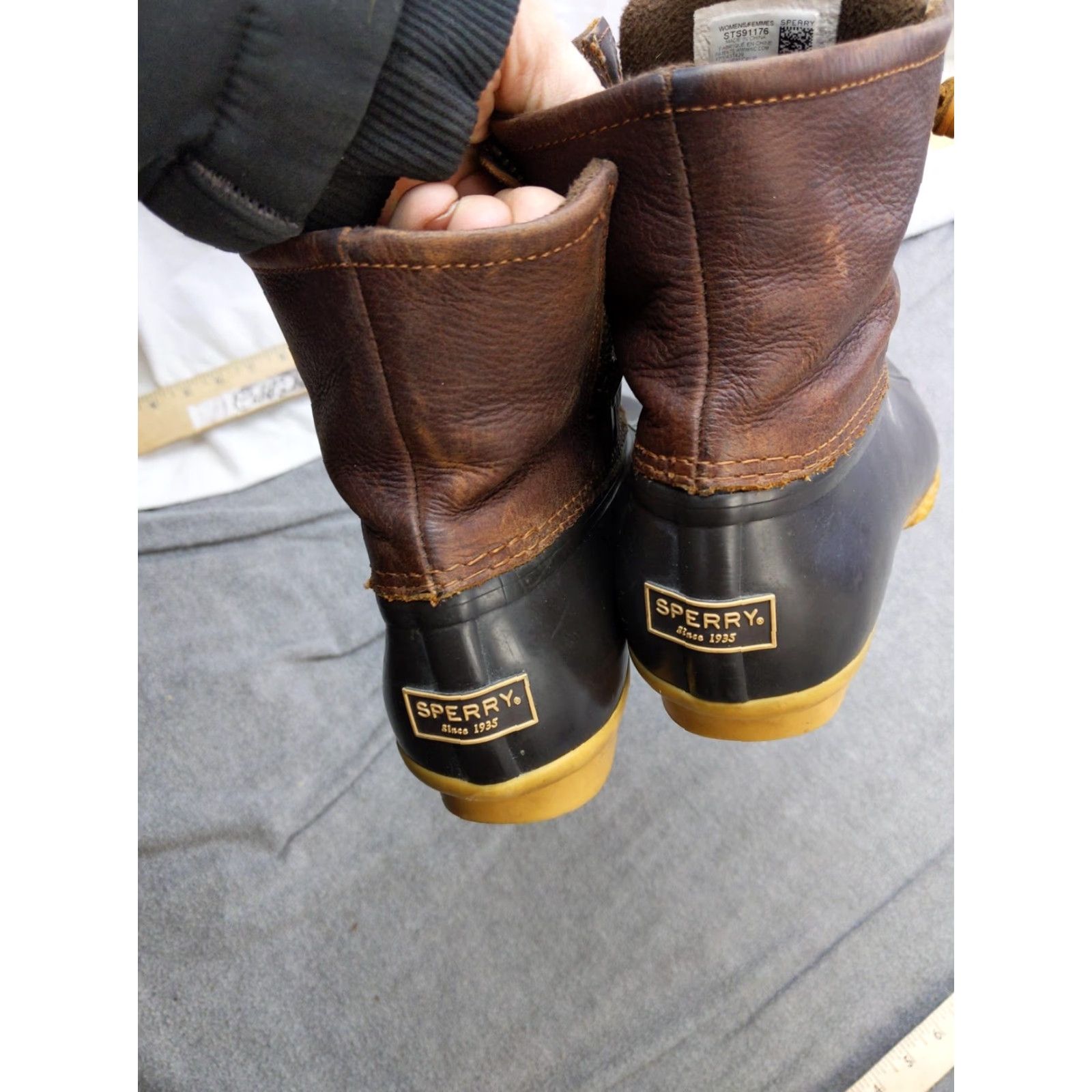 Sperry Sperry Boots Womens 8 Brown Leather Duck Waterproof Ankle Zip STS91176 Rain Boot Womens Shoes - Casual, Travel, Fall, Winter, Spring Womens Size US 8 / IT 38 - 5 Thumbnail