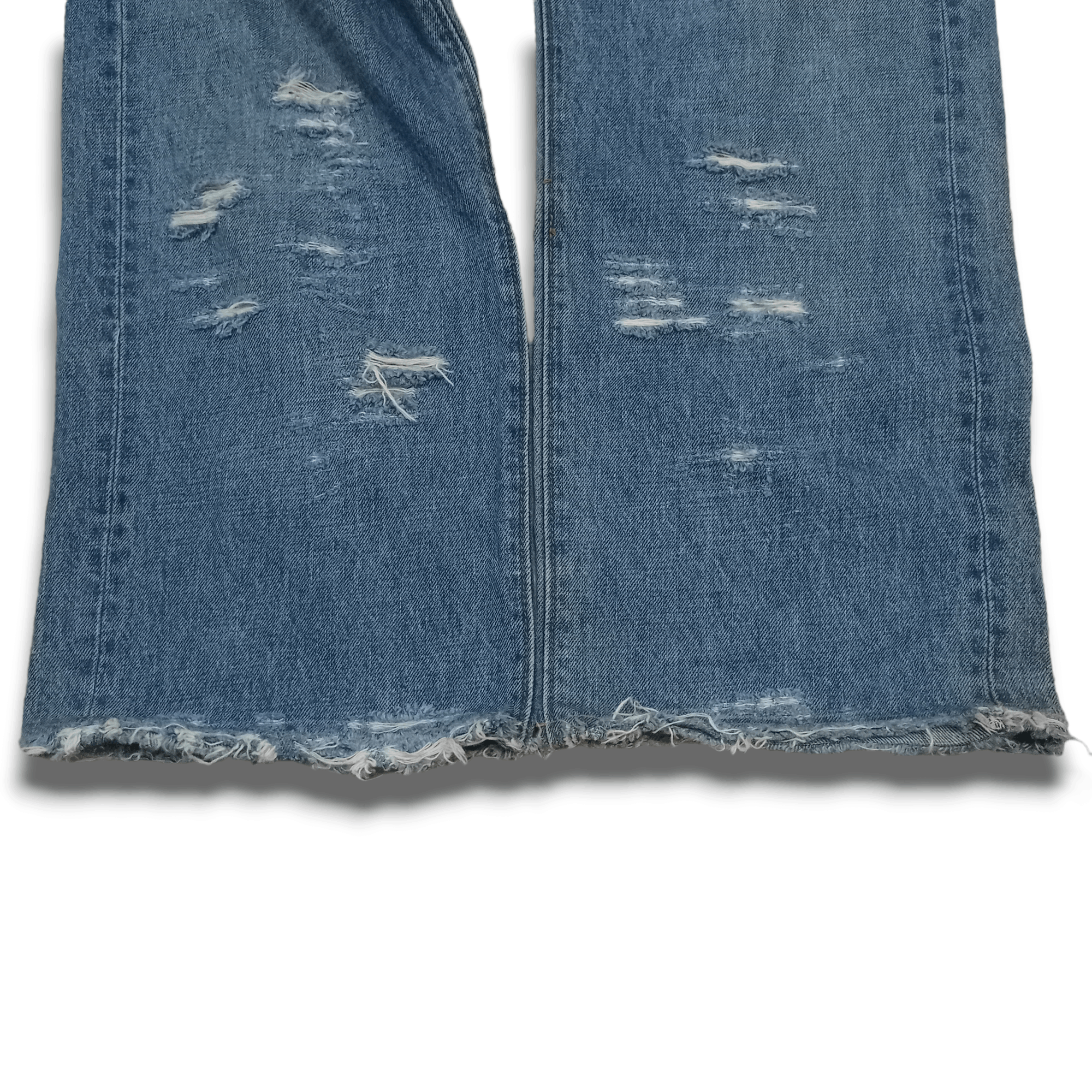 Big John × Japanese Brand Vintage Japanese Brand Blue Wash Distressed Baggy Jeans Size US 32 / EU 48 - 8 Thumbnail