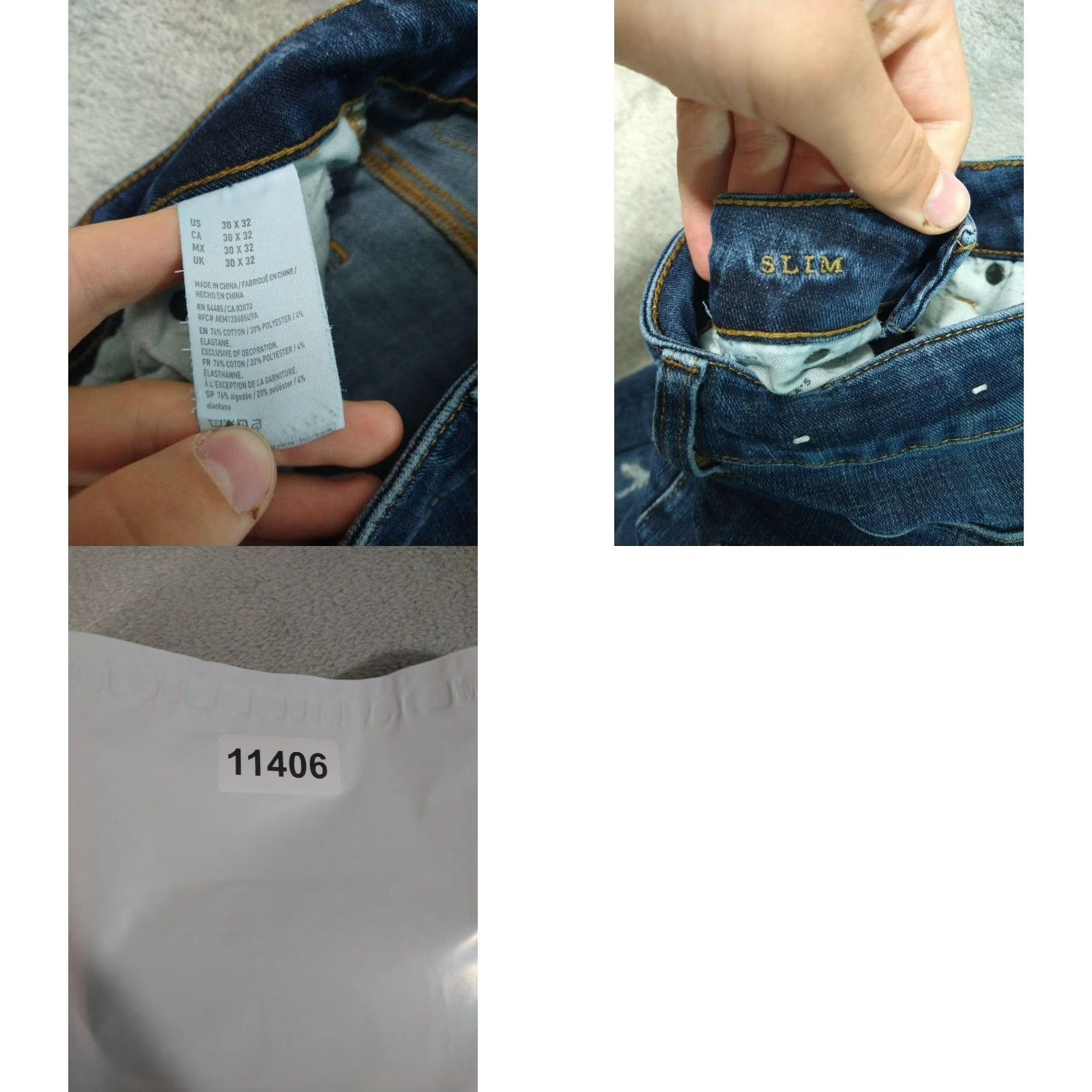 American Eagle Outfitters American Eagle Jeans Slim 30x32 Blue Denim Distressed Stretch 5-Pocket Men Regular Inseam 32 Vintage No Size US 30 / EU 46 - 8 Thumbnail