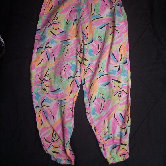 Vintage Vintage Outrageous Design Neon Abstract Beach Sweat Pants Size US 32 / EU 48 - 3 Thumbnail