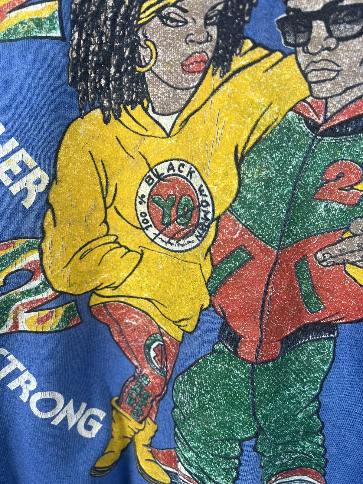 Rap Tees Vintage 1992 RAP HIP HOP 2B Gether Strong Sweatshirt Size US XL / EU 56 / 4 - 3 Thumbnail