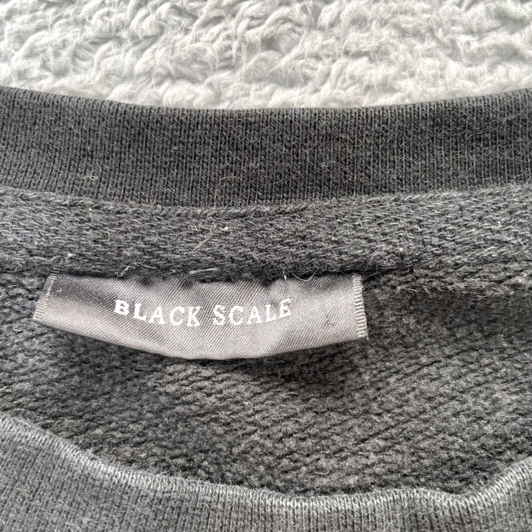 Black Scale VINTAGE Black Scale Sweatshirt Mens L Black Skull Pentagram Print Fleece Lined AOP Size US L / EU 52-54 / 3 - 3 Thumbnail