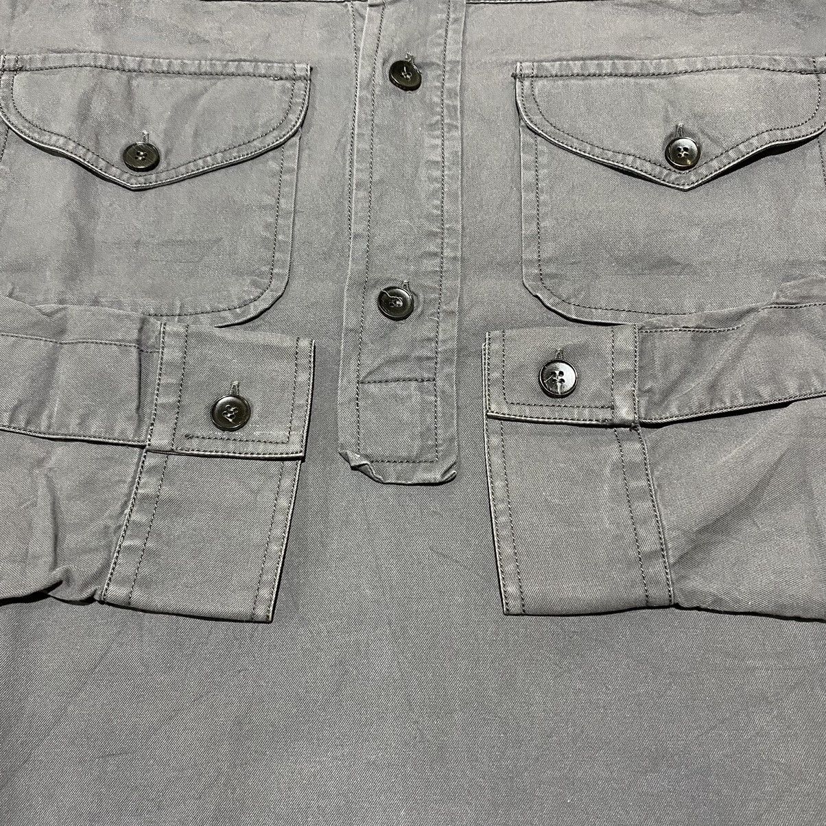 Gucci Vintage Gucci Collarless Shirt Hafl Button Size US L / EU 52-54 / 3 - 4 Thumbnail