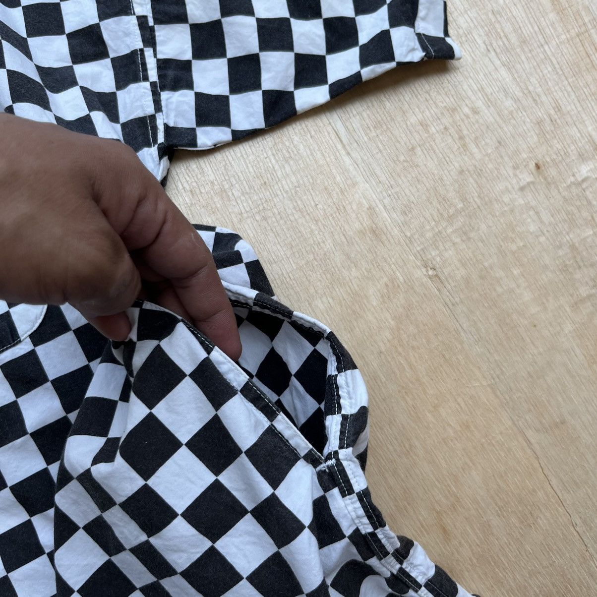 The Real McCoy's × Toyo Enterprises GOLD CHECKERBOARD SHORT SLEEVE OVERSIZE with SIDE POCKET Size US L / EU 52-54 / 3 - 4 Thumbnail