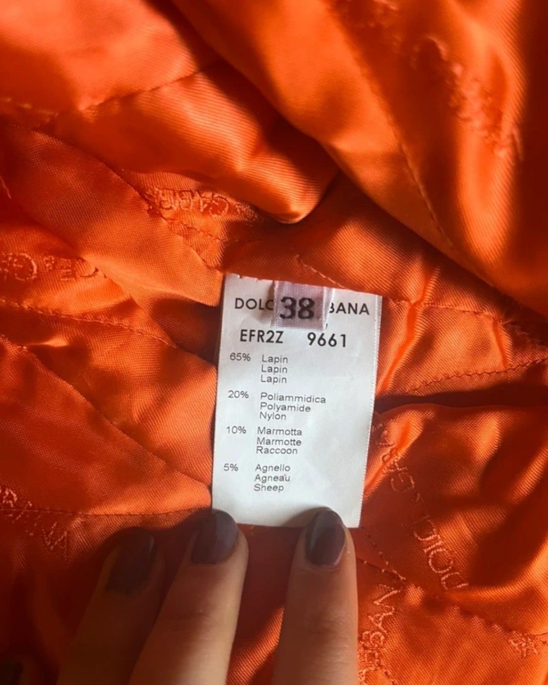Dolce & Gabbana F/W 2001 REX RABBIT FUR PADDED JACKET Size XS / US 0-2 / IT 36-38 - 5 Thumbnail