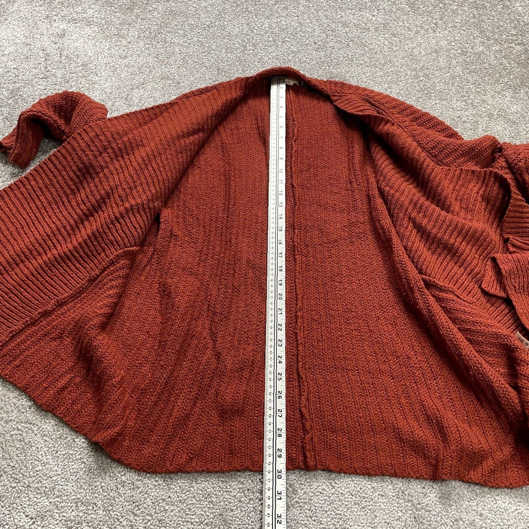 Mossimo Mossimo Chunky-Knit Cardigan Sweater Women’s Medium Rust Orange Long Sleeve Casual Fall Outdoor Size M / US 6-8 / IT 42-44 - 7 Thumbnail