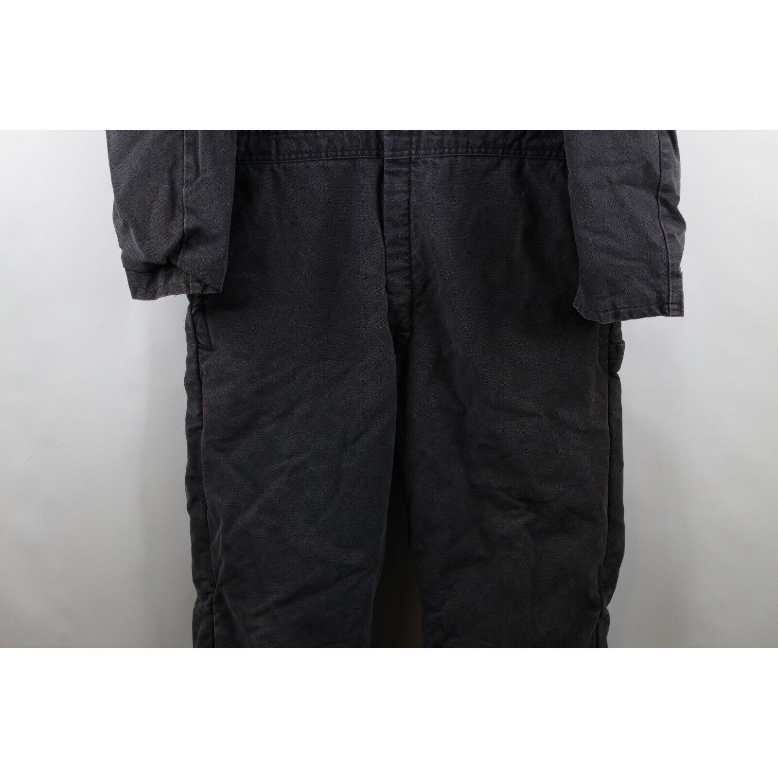 Vintage × Walls Vintage 90s Walls Distressed Quilted Denim Coveralls Size US L / EU 52-54 / 3 - 4 Thumbnail