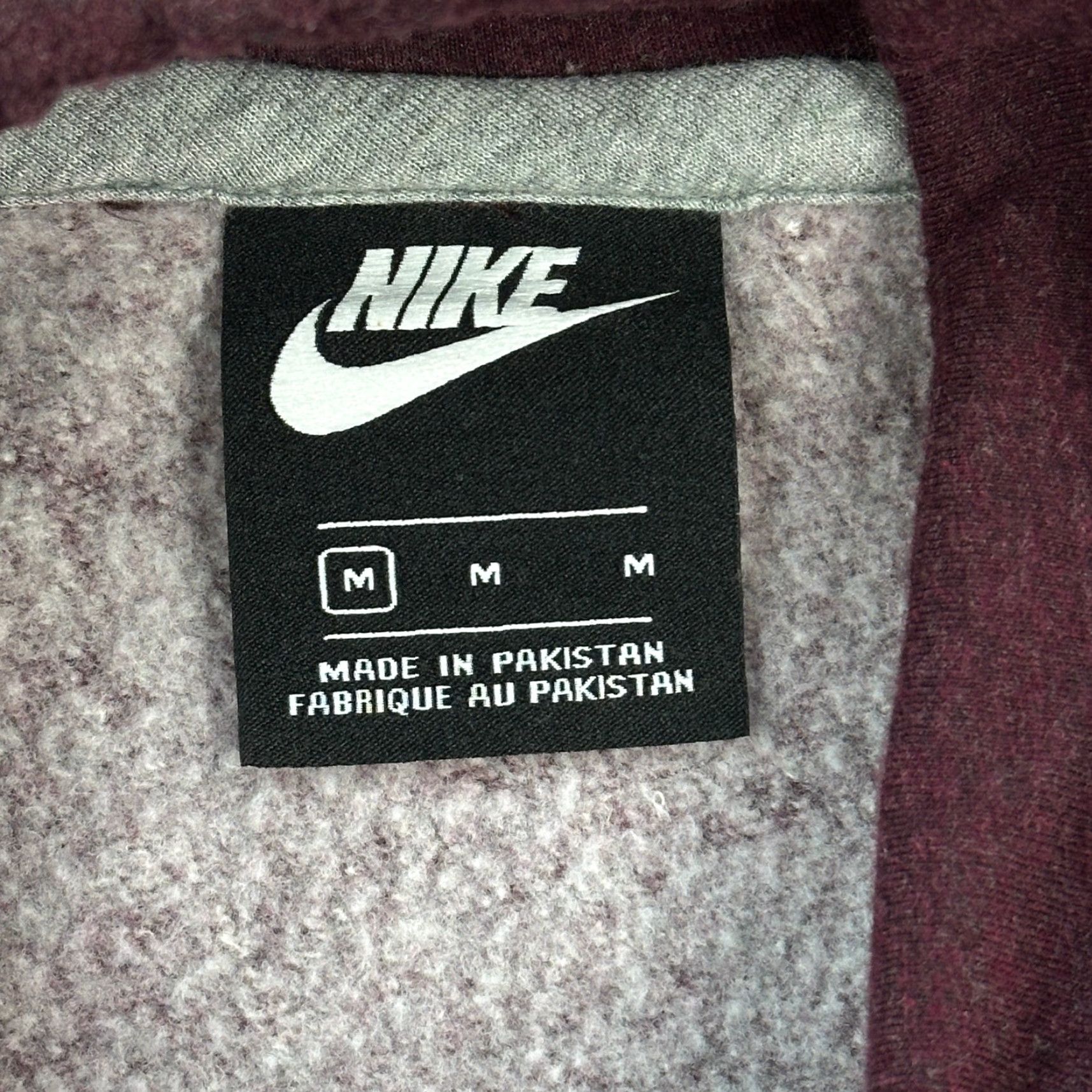 Nike Nike Sportswear Hoodie Women's M Burgundy Crush Funnel Neck Long Sleeve Size M / US 6-8 / IT 42-44 - 6 Thumbnail