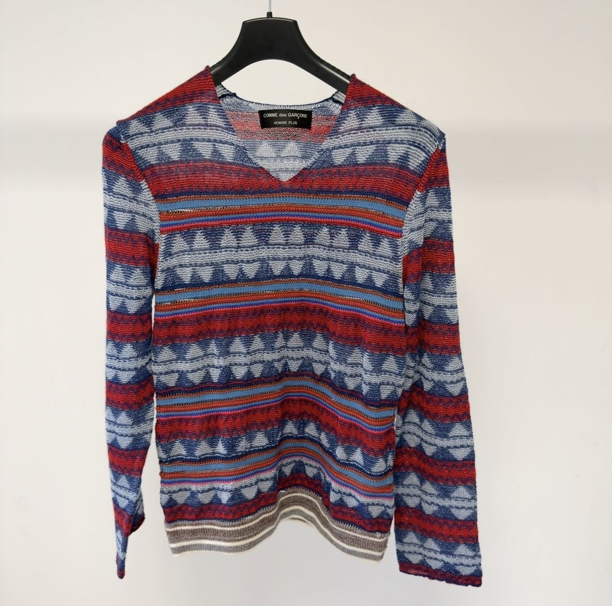 Comme des Garcons S/S 02 Patterned Wool Mixed Tension Sweater Size US M / EU 48-50 / 2 - 1 Thumbnail