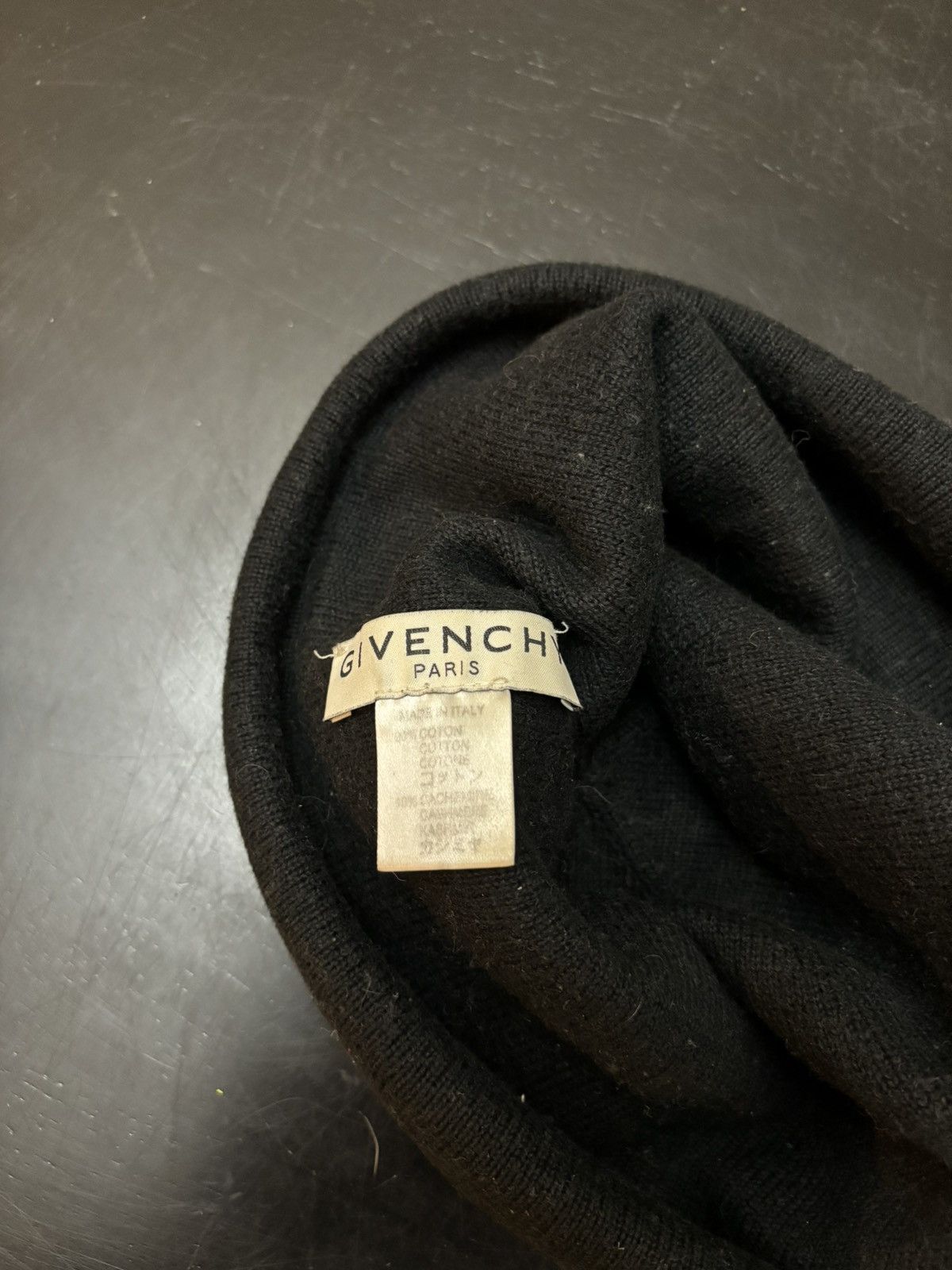 Givenchy Givenchy Wool Logo Beanie Black Grey Size ONE SIZE - 3 Thumbnail