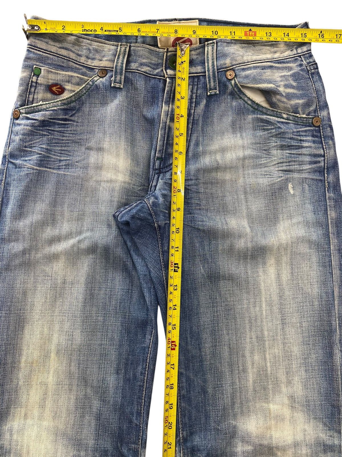 Energie Energie Light Wash Whiskered Style Rilexed Fit Leg Jeans Size US 30 / EU 46 - 6 Thumbnail