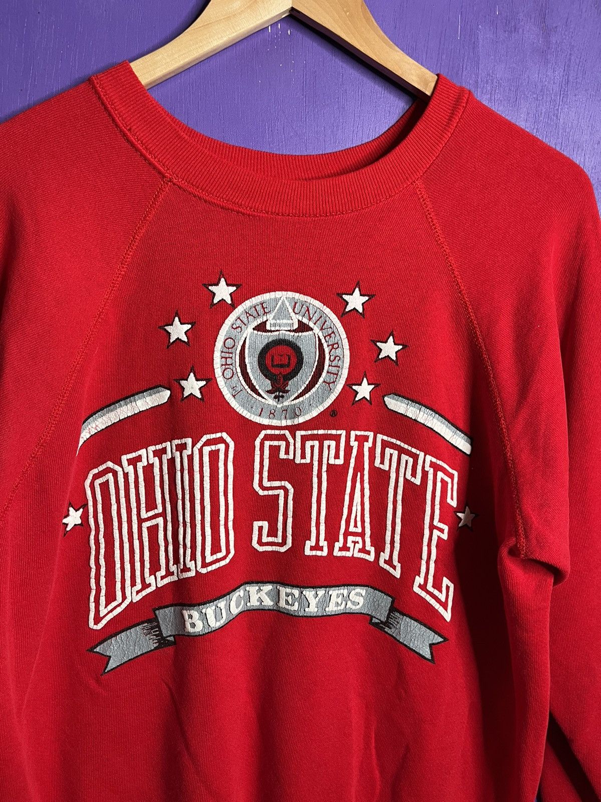Vintage Vintage 80s Ohio state university logo crewneck Size US M / EU 48-50 / 2 - 3 Thumbnail