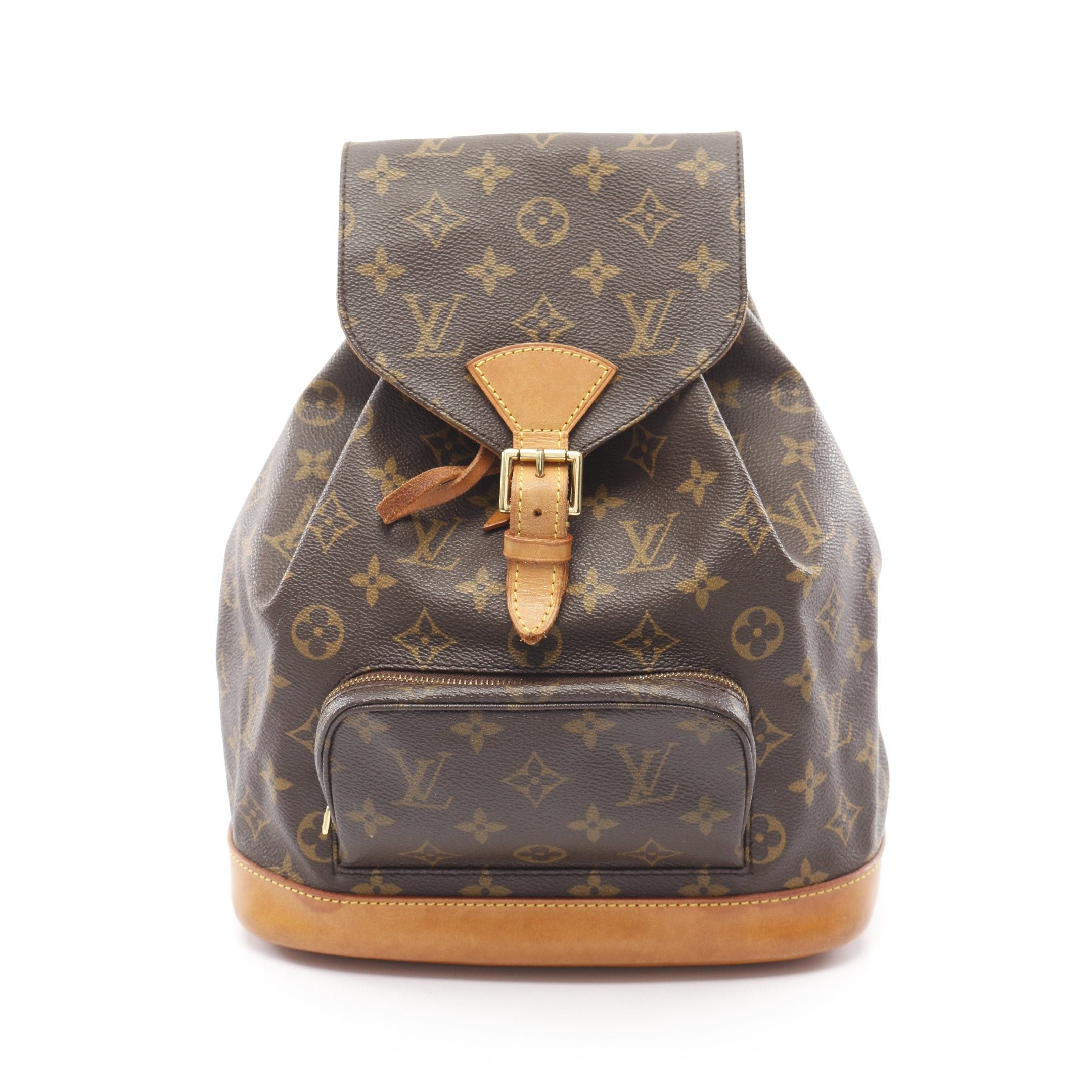 Louis Vuitton Louis Vuitton Montsouris Mm Monogram Backpack Rucksack Leather Brown Size ONE SIZE - 1 Thumbnail