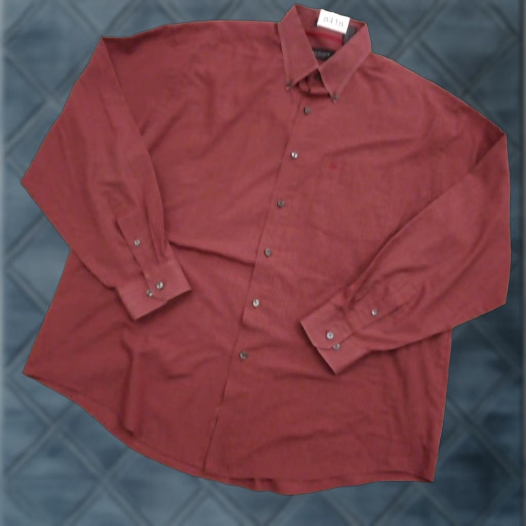 Van Heusen Van Heusen Shirt Mens Large Red Plaid Long Sleeve Button Down Cotton Blend Size US L / EU 52-54 / 3 - 1 Thumbnail