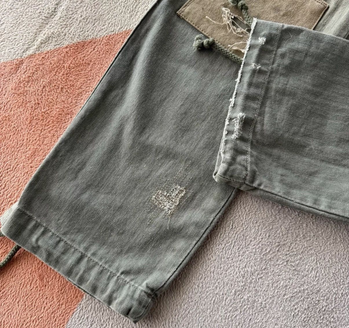 Denim & Supply Ralph Lauren Ralph Lauren Denim Supply Patch Distressed Cargo Pants K22 Size 26" / US 2 / IT 38 - 7 Thumbnail