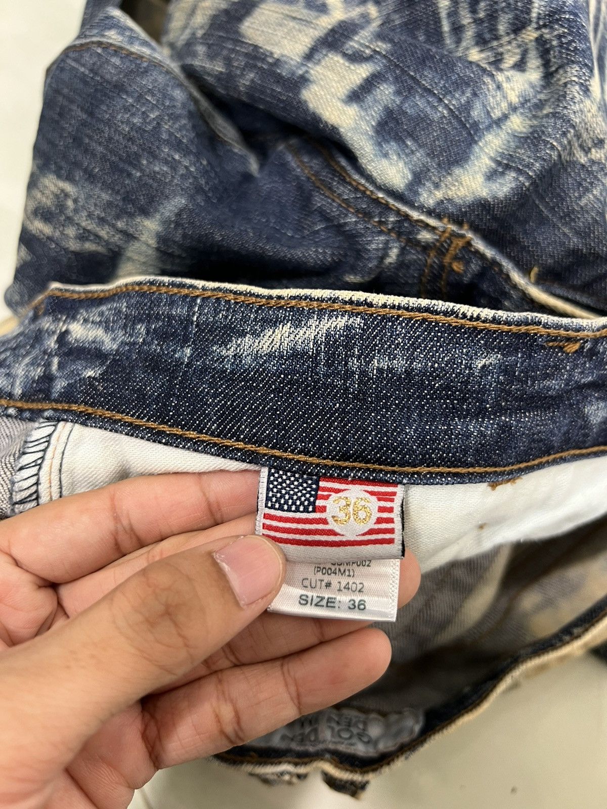 Golden Denim 🔥 GOLDEN DENIM DYED ACID WASH BIKER STRECH SLIM FITS Size US 36 / EU 52 - 14 Thumbnail