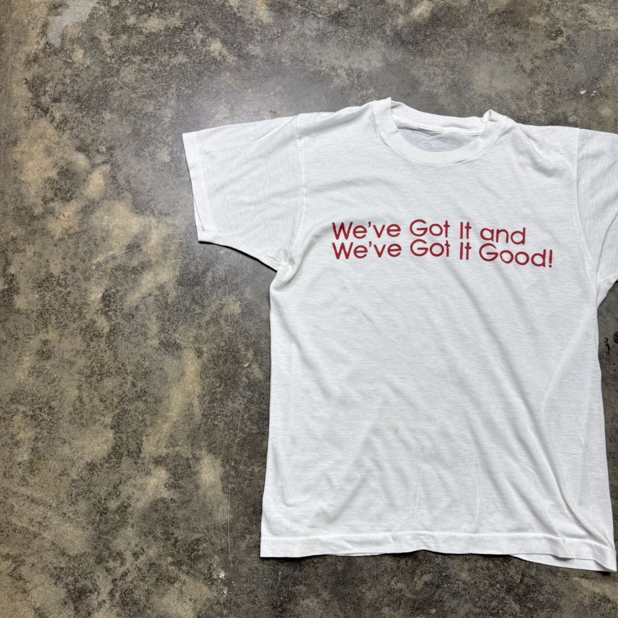 Vintage vintage 70s 80s weve got it paper thin fitted tshrit Size US L / EU 52-54 / 3 - 3 Thumbnail