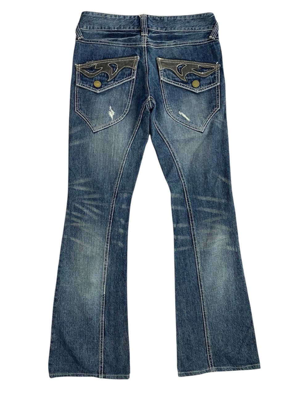 JACKROSE 2000’s Y2K Jackrose Distressed Repaired Flared Denim Size US 30 / EU 46 - 11 Thumbnail