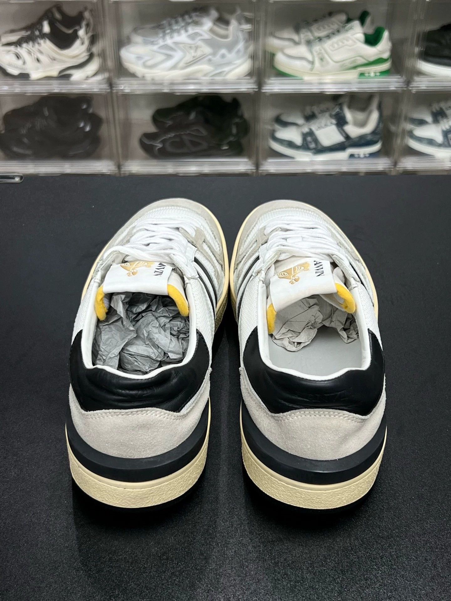 Lanvin lanvin clay low-top sneakers black and white Size US 10 / EU 43 - 7 Thumbnail
