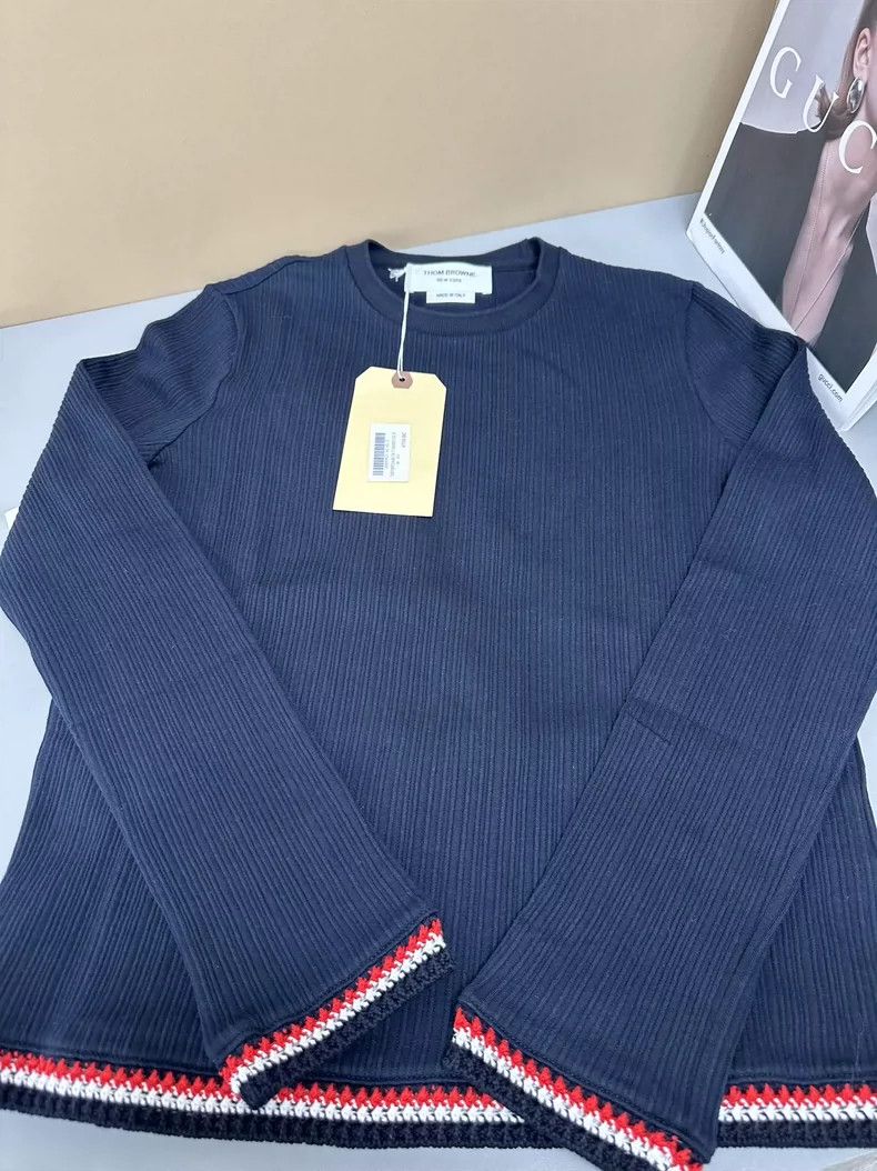Thom Browne Thom Browne Blue striped knit tights Size S / US 4 / IT 40 - 1 Thumbnail