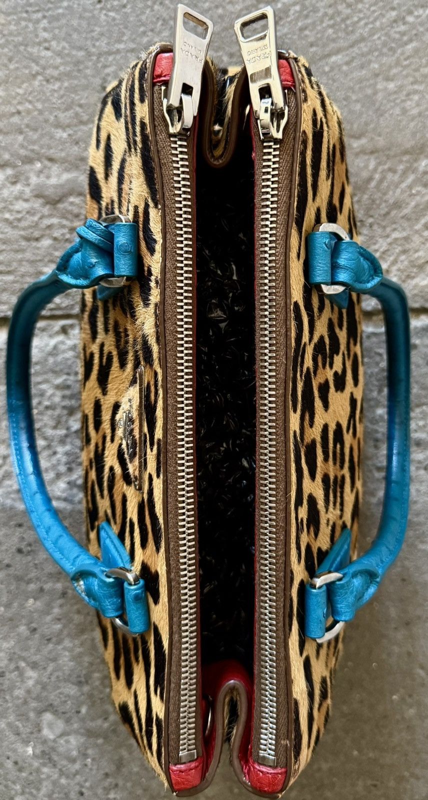 Prada Rare Prada - Galleria - Ostrich Cavallino - Hand bag Size ONE SIZE - 8 Thumbnail