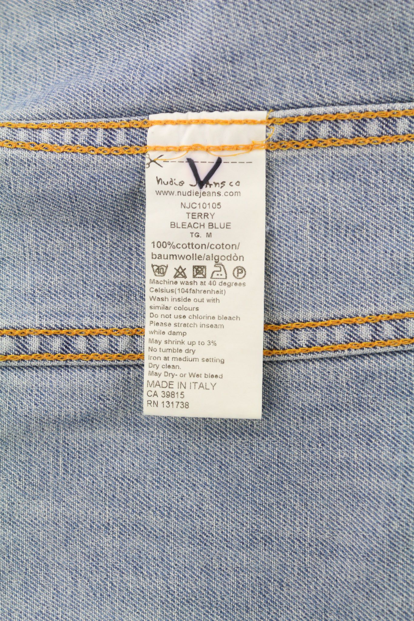 Nudie Jeans TERRY M Denim Bleach Washed Cotton Jacket 80761 Size US M / EU 48-50 / 2 - 8 Thumbnail