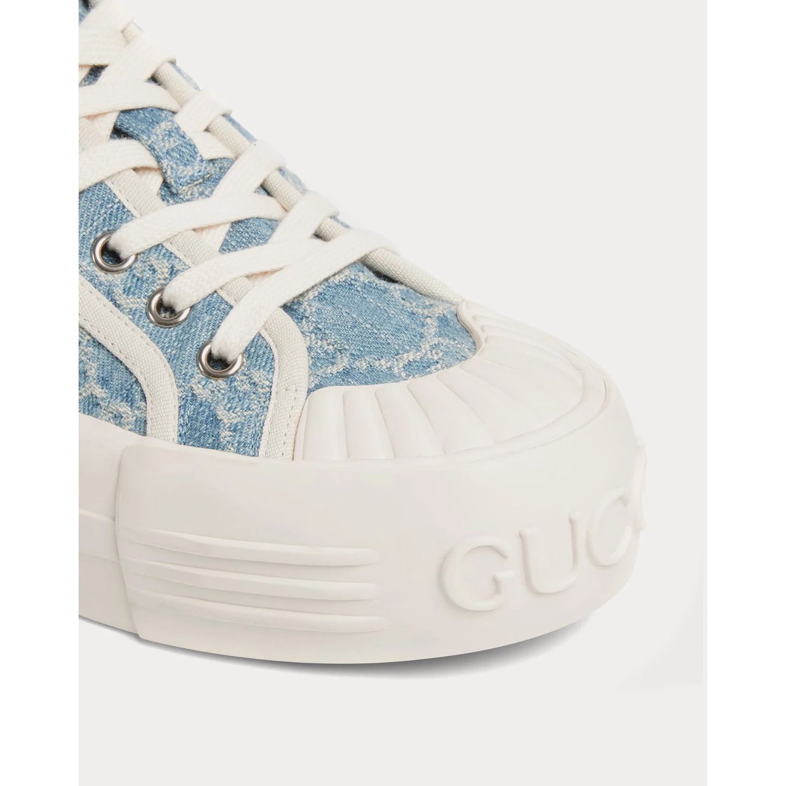 Gucci Gucci Chunky Monogram GG Blue Denim Platform Sneakers 36.5 Size US 6.5 / IT 36.5 - 11 Thumbnail