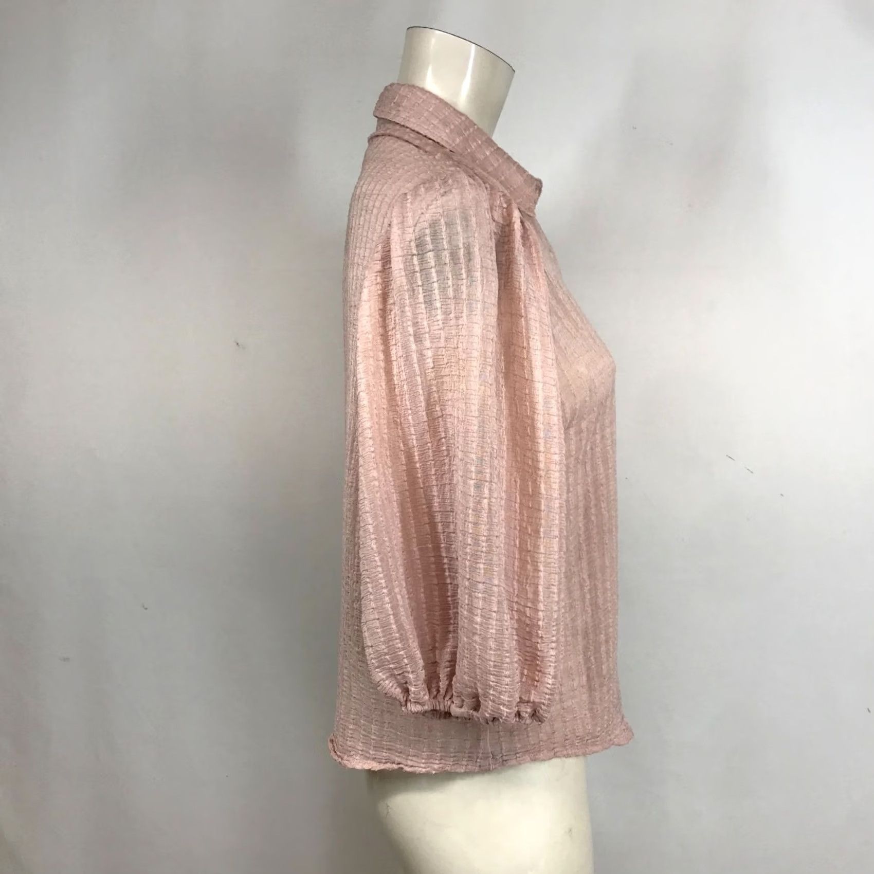 Pinko IDEM DITTO Pink Blouse Womens Medium 3/4 Sleeve Button Up Top Size M / US 6-8 / IT 42-44 - 4 Thumbnail