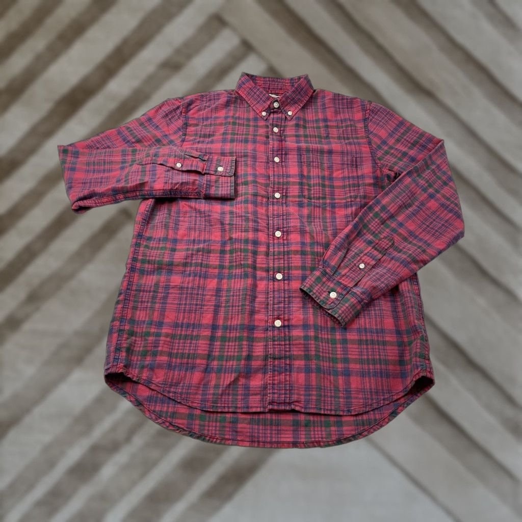 Vintage DENIM & SUPPLY RALPH LAUREN Shirt Mens Button-Up Oxford Cotton Red Plaid Long Sleeve Button-Down Collar M Regular Size US M / EU 48-50 / 2 - 1 Thumbnail